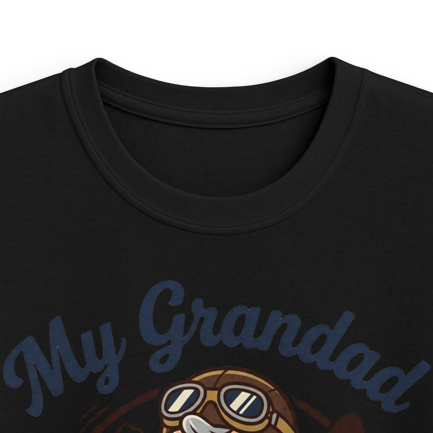 Kids Tee — "My Grandad Is a Pilot" Vintage Aviator T‑Shirt for Grandchildren