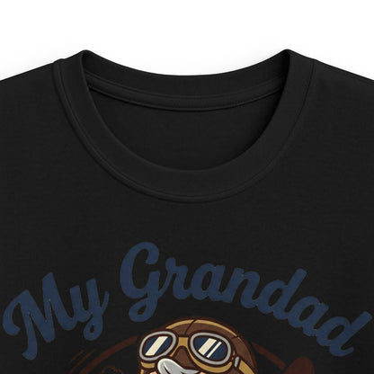 Kids Tee — "My Grandad Is a Pilot" Vintage Aviator T‑Shirt for Grandchildren