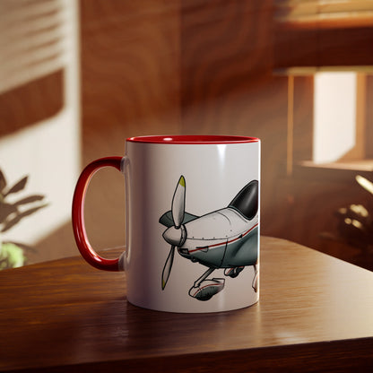 Sportcruiser Aircraft Two-Tone Coffee Mugs, 11oz - Funky Aviation