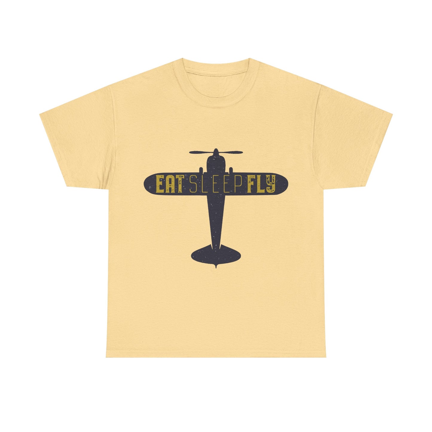 Eat Sleep Fly T-Shirt — Vintage Airplane Pilot Tee
