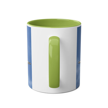 Guppy Aircraft Retro Two-Tone Coffee Mugs, 11oz - Funky Aviation