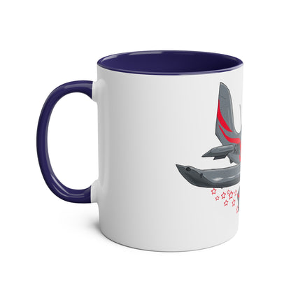 Eurostar EV07 Captain Cool Two-Tone Coffee Mugs, 11oz - Funky Aviation