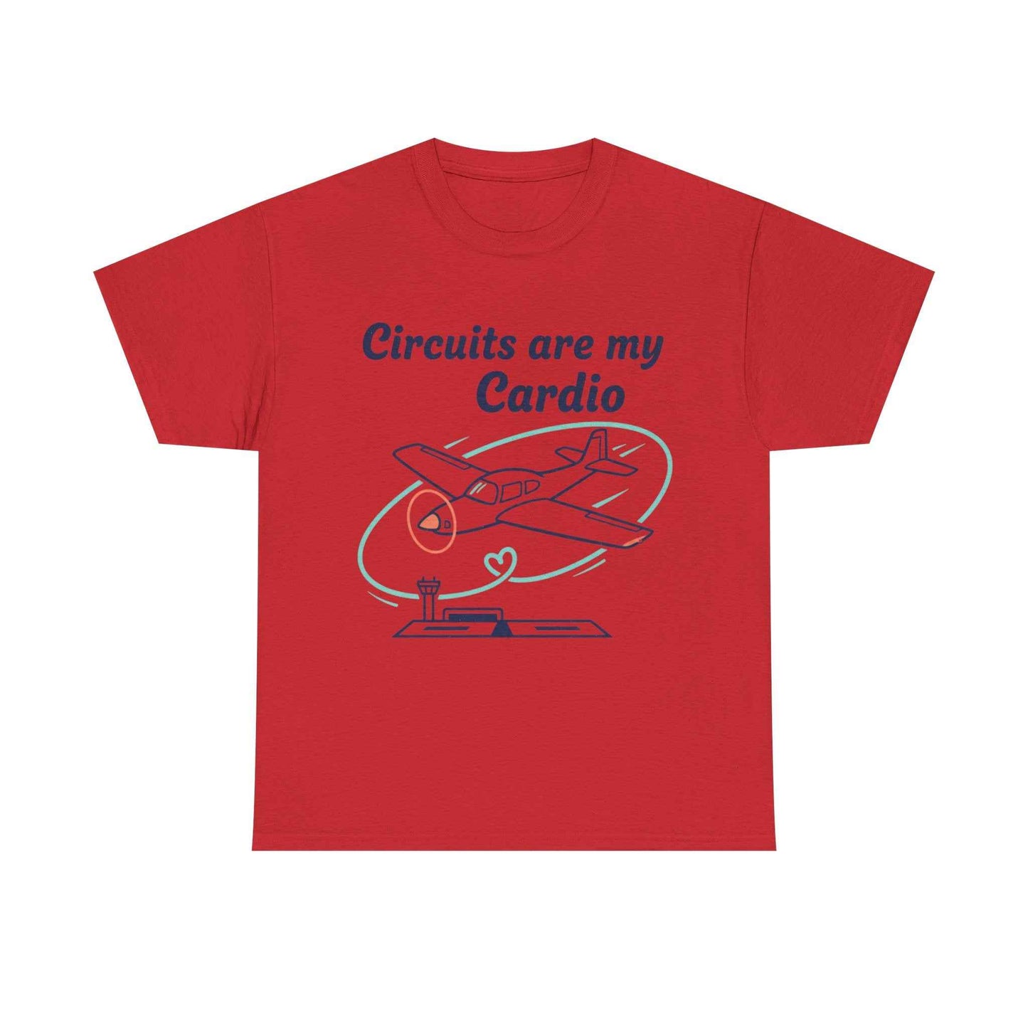 Circuits Are My Cardio Flight Training T-Shirt — Pilot Airplane Tee