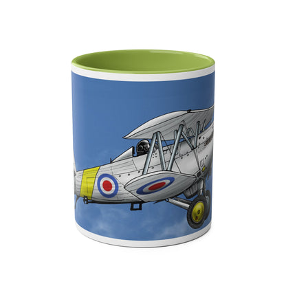 Vintage Nimrod Two-Tone Coffee Mugs, 11oz - Funky Aviation