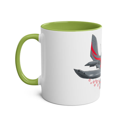 Eurostar EV07 Captain Cool Two-Tone Coffee Mugs, 11oz - Funky Aviation