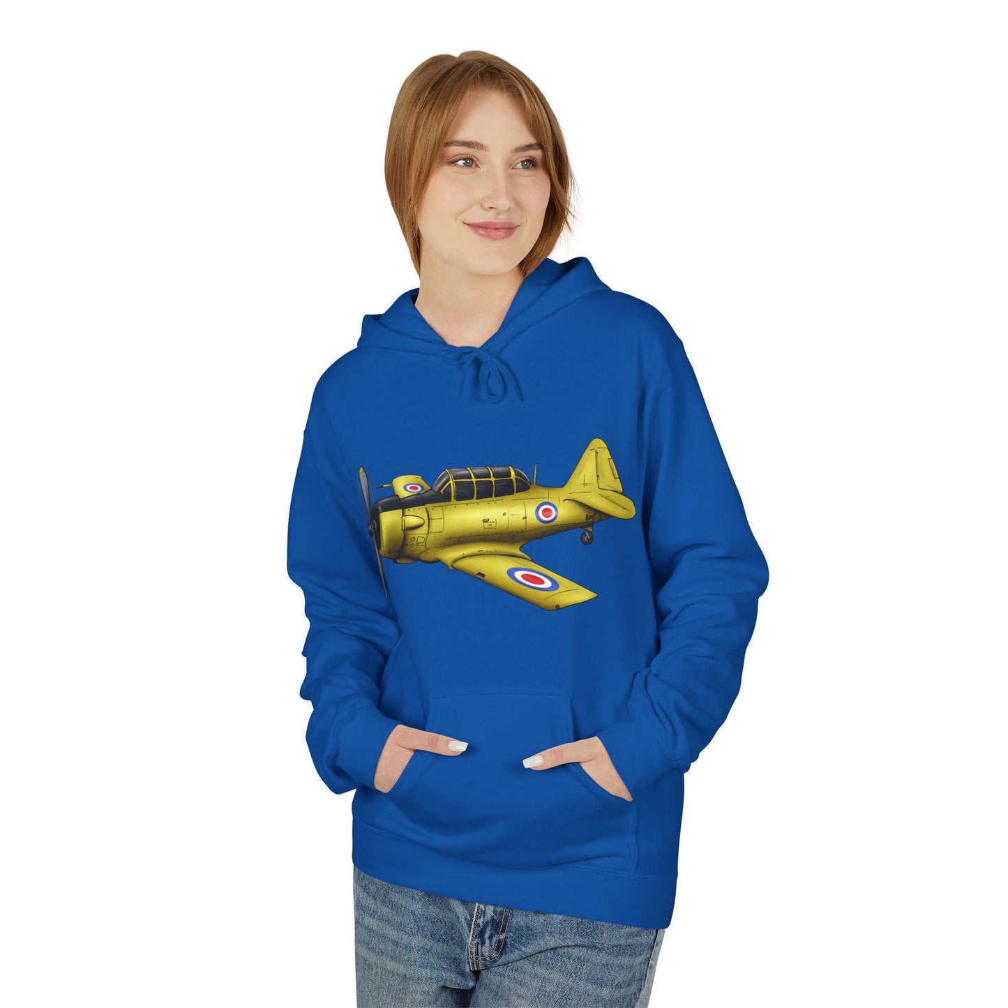 Hoodie - Harvard Aircraft Military Trainer Hand Drawn Design
