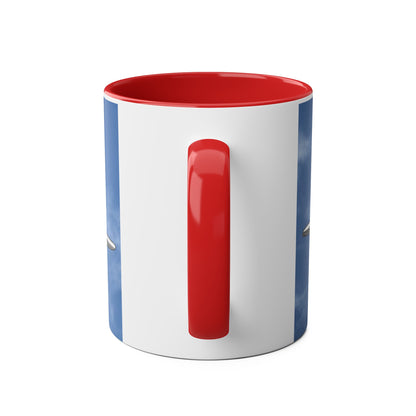 Mew Gull Racer Two-Tone Coffee Mugs, 11oz - Funky Aviation