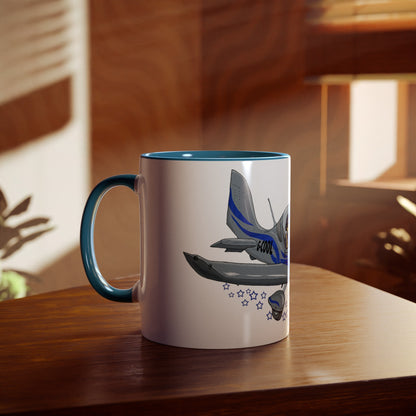 Eurostar EV97 Captain Cool Two-Tone Coffee Mugs, 11oz - Funky Aviation