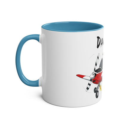 Bulldog Aerobatic Trainer Two-Tone Coffee Mugs, 11oz - Funky Aviation