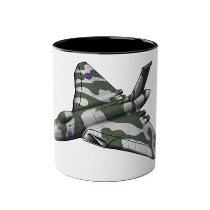 Vulcan Bomber Two-Tone Coffee Mugs, 11oz - Funky Aviation