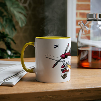 PA28 Team Low Wing Two-Tone Coffee Mugs, 11oz - Funky Aviation