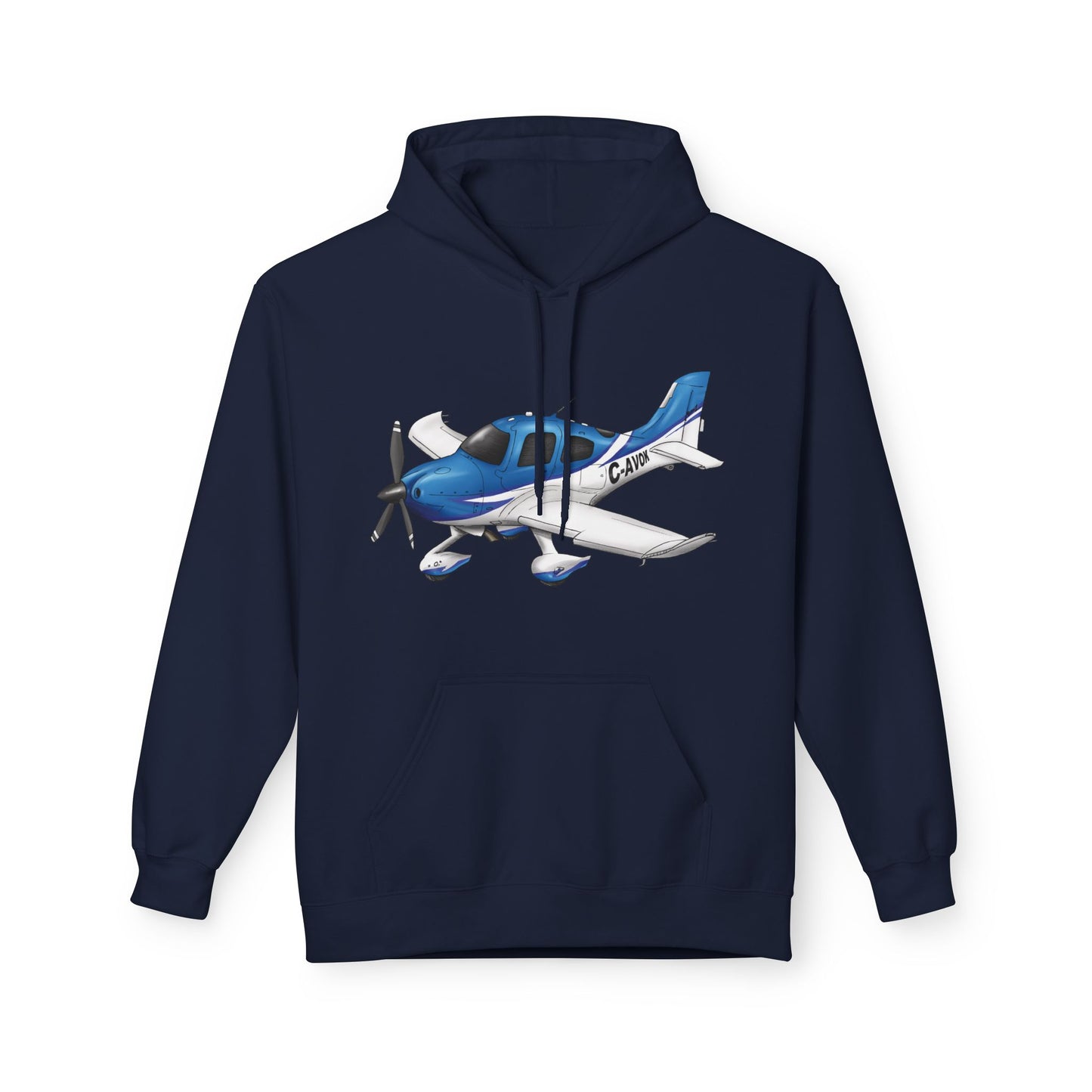 Hoodie - Cirrus Aircraft with CAVOK Design - Perfect Gift for Pilots and Aviation Enthusiasts