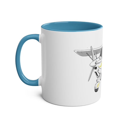 Yellow Decals Cartoon Ikarus C42 Microlight 11oz Coffee Mug