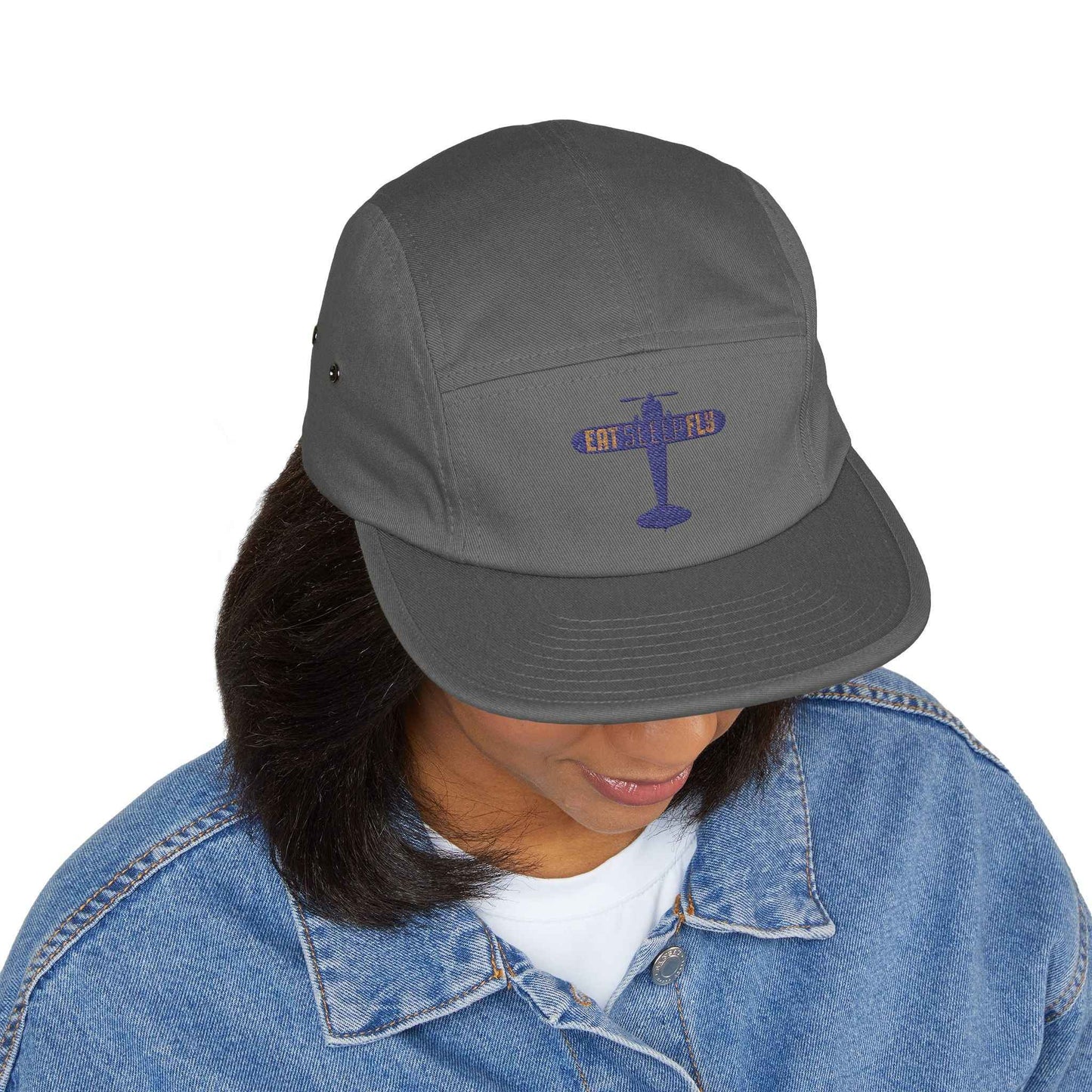 Embroidered "EAT SLEEP FLY" Racing 5-Panel Cap