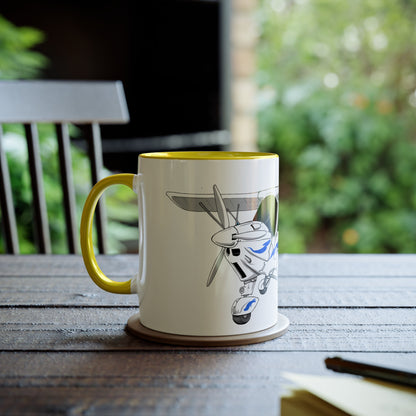 Ikarus C42 Two-Tone Coffee Mugs, 11oz - Funky Aviation
