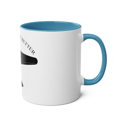 The Older the Better Two-Tone Coffee Mugs, 11oz - Funky Aviation