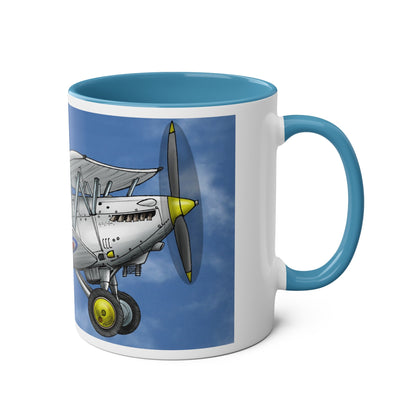 Vintage Nimrod Two-Tone Coffee Mugs, 11oz - Funky Aviation