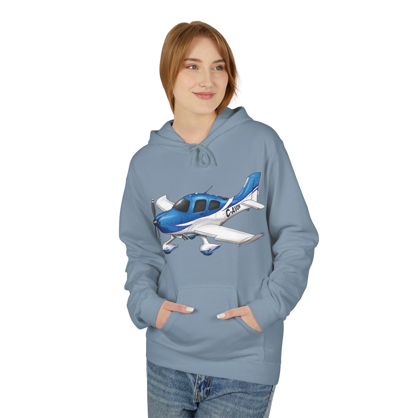 Hoodie - Cirrus Aircraft with CAVOK Design - Perfect Gift for Pilots and Aviation Enthusiasts