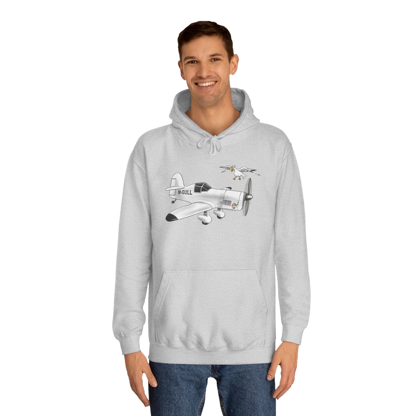 Vintage Mew Gull Hoodie - Historic Racing Aircraft Design