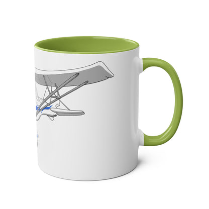 Ikarus C42 Two-Tone Coffee Mugs, 11oz - Funky Aviation
