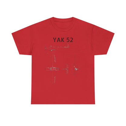 Yak-52 Blueprint T-Shirt — Vintage Aircraft Schematic Tee for Aviation Enthusiasts