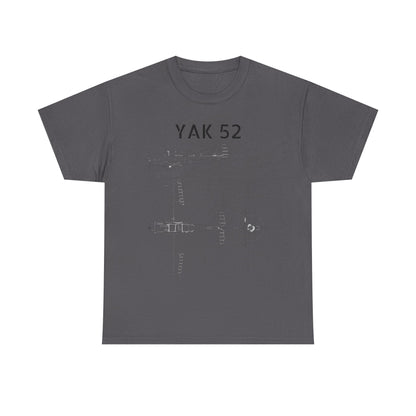 Yak-52 Blueprint T-Shirt — Vintage Aircraft Schematic Tee for Aviation Enthusiasts