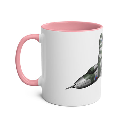 Vulcan Bomber Two-Tone Coffee Mugs, 11oz - Funky Aviation
