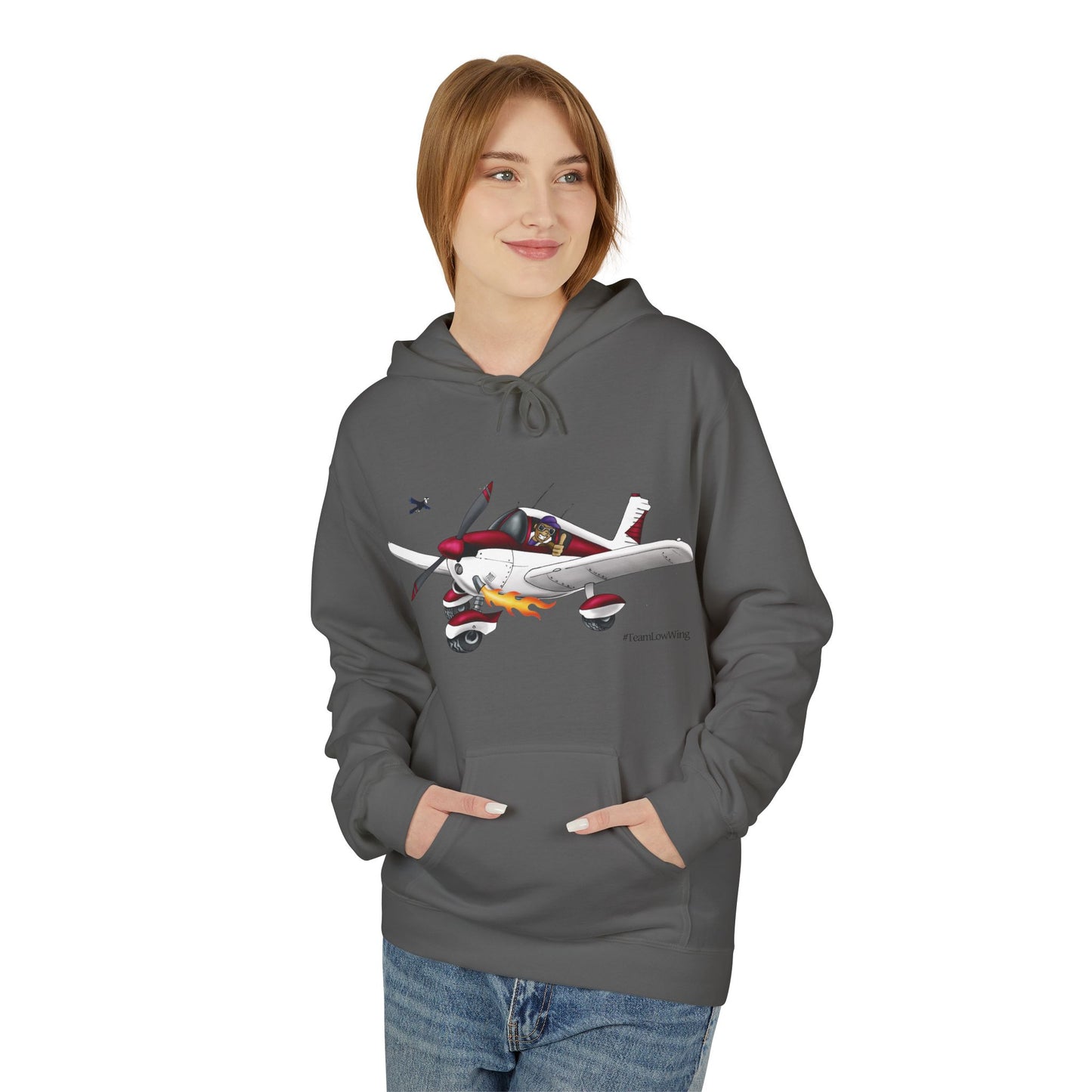 Flying Crazy Aviation Hoodie — 'Flying Crazy' Pilot/Plane Lover Fleece