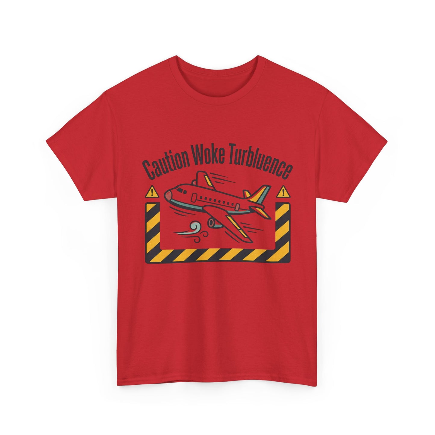 Caution Woke Turbulence Tee — Funny Travel Shirt for Aviation Fans