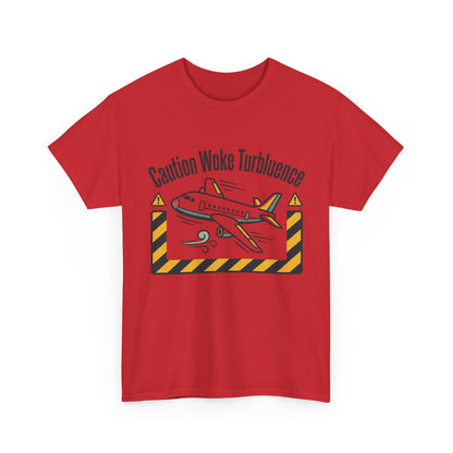 Caution Woke Turbulence Tee — Funny Travel Shirt for Aviation Fans