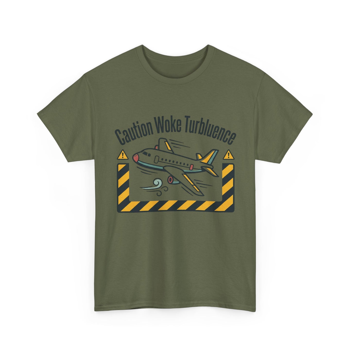 Caution Woke Turbulence Tee — Funny Travel Shirt for Aviation Fans