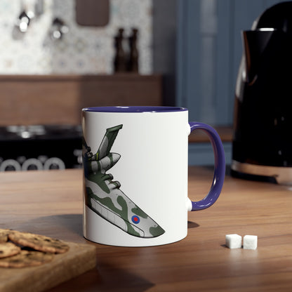 Vulcan Bomber Two-Tone Coffee Mugs, 11oz - Funky Aviation