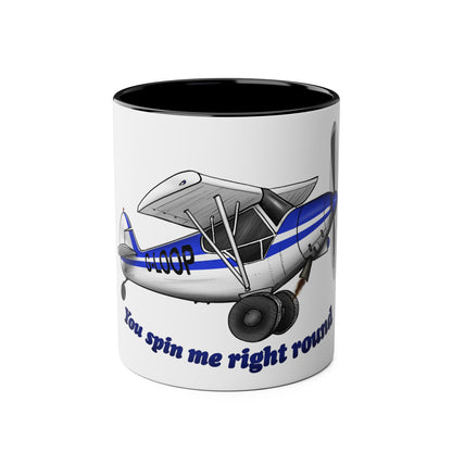 Super Cub Two-Tone Coffee Mugs, 11oz - Funky Aviation