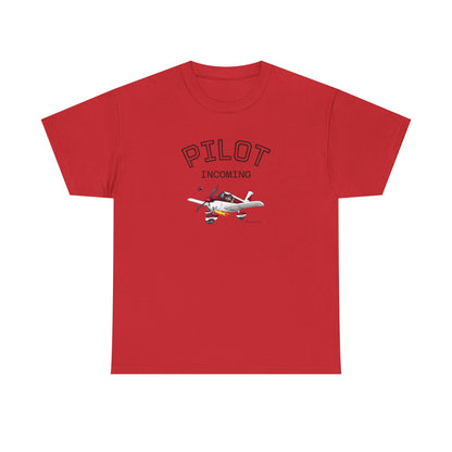 Pilot Incoming T-Shirt – Vintage Airplane Graphic Tee for Aviators & Flight Enthusiasts