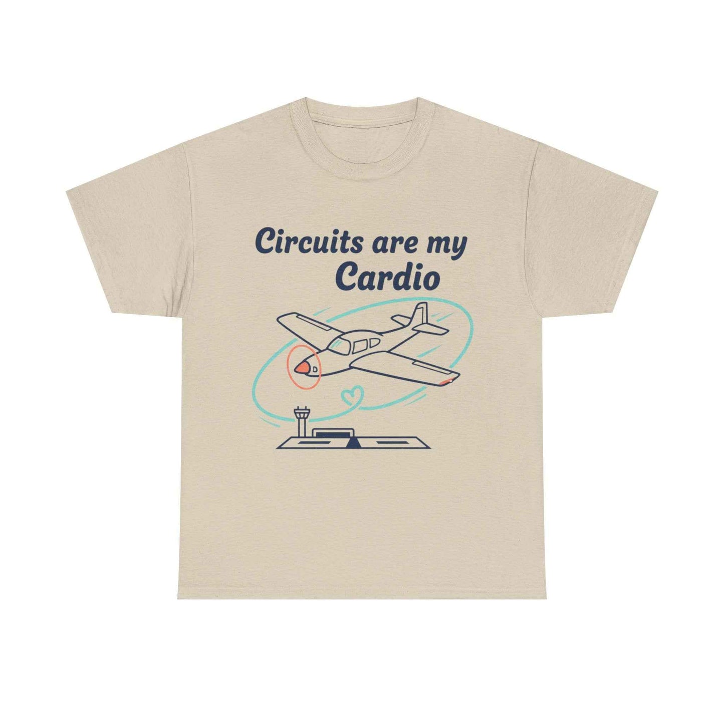 Circuits Are My Cardio Flight Training T-Shirt — Pilot Airplane Tee