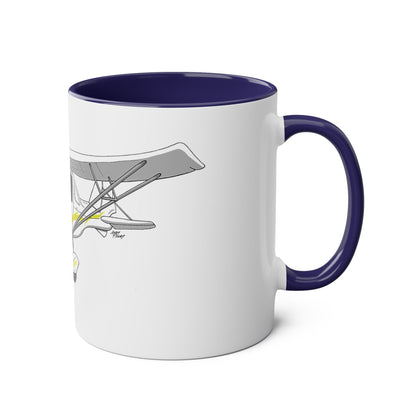 Yellow Decals Cartoon Ikarus C42 Microlight 11oz Coffee Mug