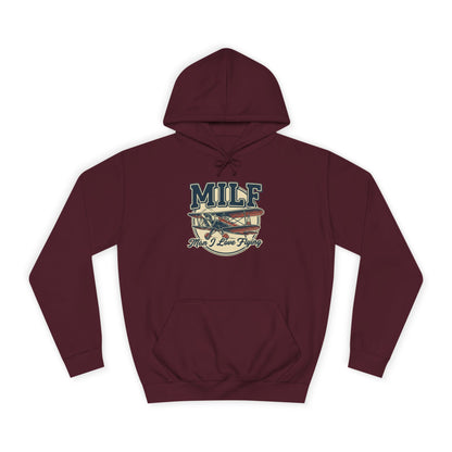 MILF Retro Flag Hoodie – Vintage Americana College Style