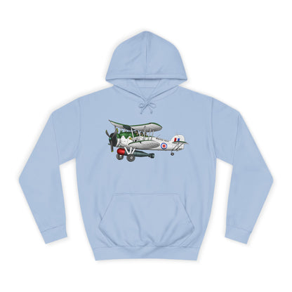 Navy Swordfish historic Aircraft Unisex College Hoodie - Funky Aviation