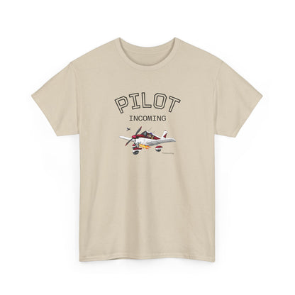 Pilot Incoming T-Shirt – Vintage Airplane Graphic Tee for Aviators & Flight Enthusiasts