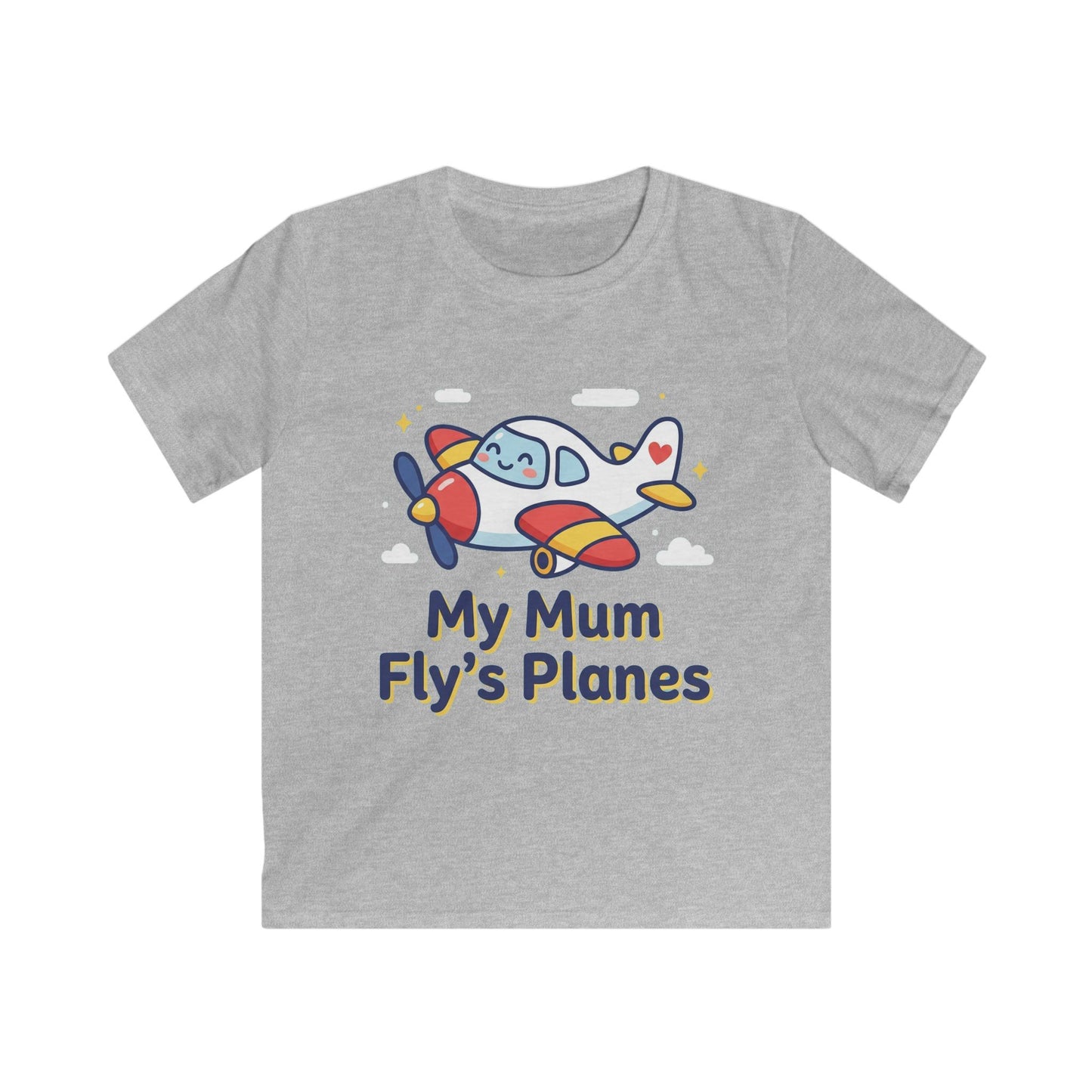 Kids Tee — "My Mum Fly's Planes" Cute Airplane Design for Little Aviators