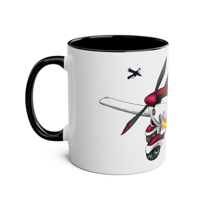 PA28 Team Low Wing Two-Tone Coffee Mugs, 11oz - Funky Aviation