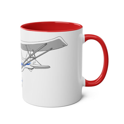 Ikarus C42 Two-Tone Coffee Mugs, 11oz - Funky Aviation