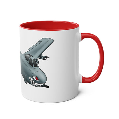 A10 Tankbuster Two-Tone Coffee Mugs, 11oz - Funky Aviation