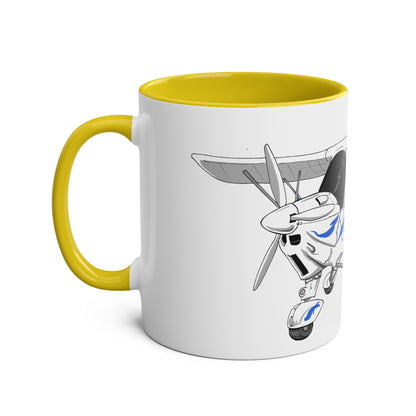 Ikarus C42 Two-Tone Coffee Mugs, 11oz - Funky Aviation