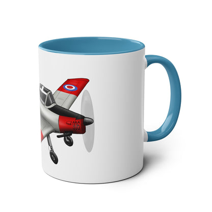 Chipmunk Tailwheel Two-Tone Coffee Mugs, 11oz - Funky Aviation