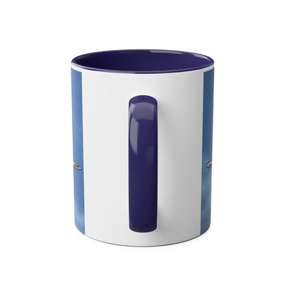 Guppy Aircraft Retro Two-Tone Coffee Mugs, 11oz - Funky Aviation