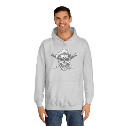 Combat Skull Cigar Design - Hoodie