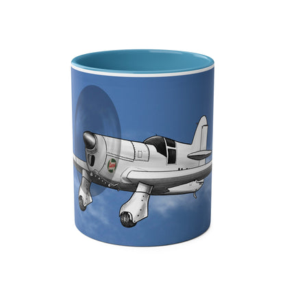Mew Gull Racer Two-Tone Coffee Mugs, 11oz - Funky Aviation