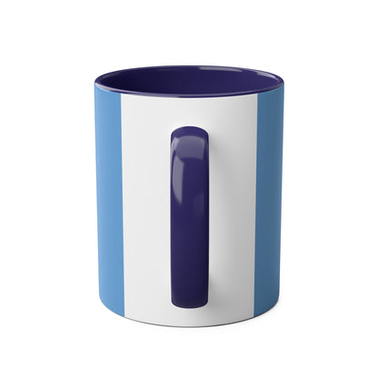 Bell Jet Ranger Helicopter Two-Tone Coffee Mugs, 11oz - Funky Aviation