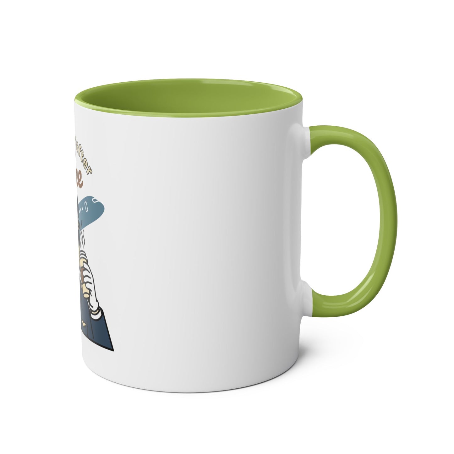 Aviator Coffee Mug — "I Fly Better After Coffee" (11oz Two-Tone)